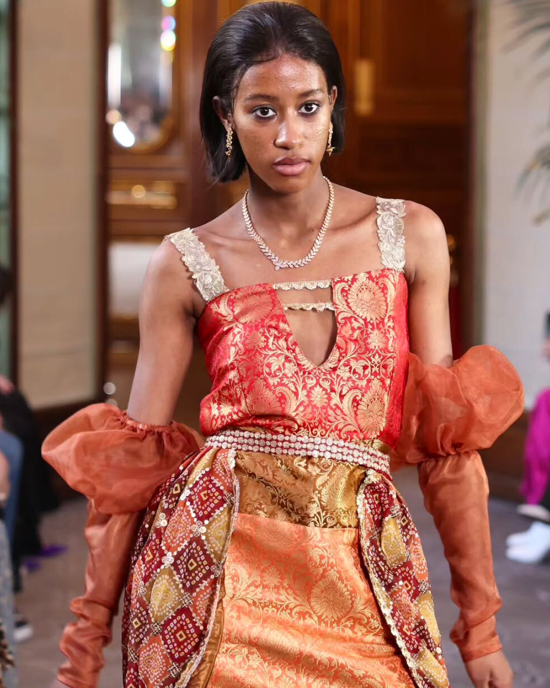 Regal Brocade Gown
