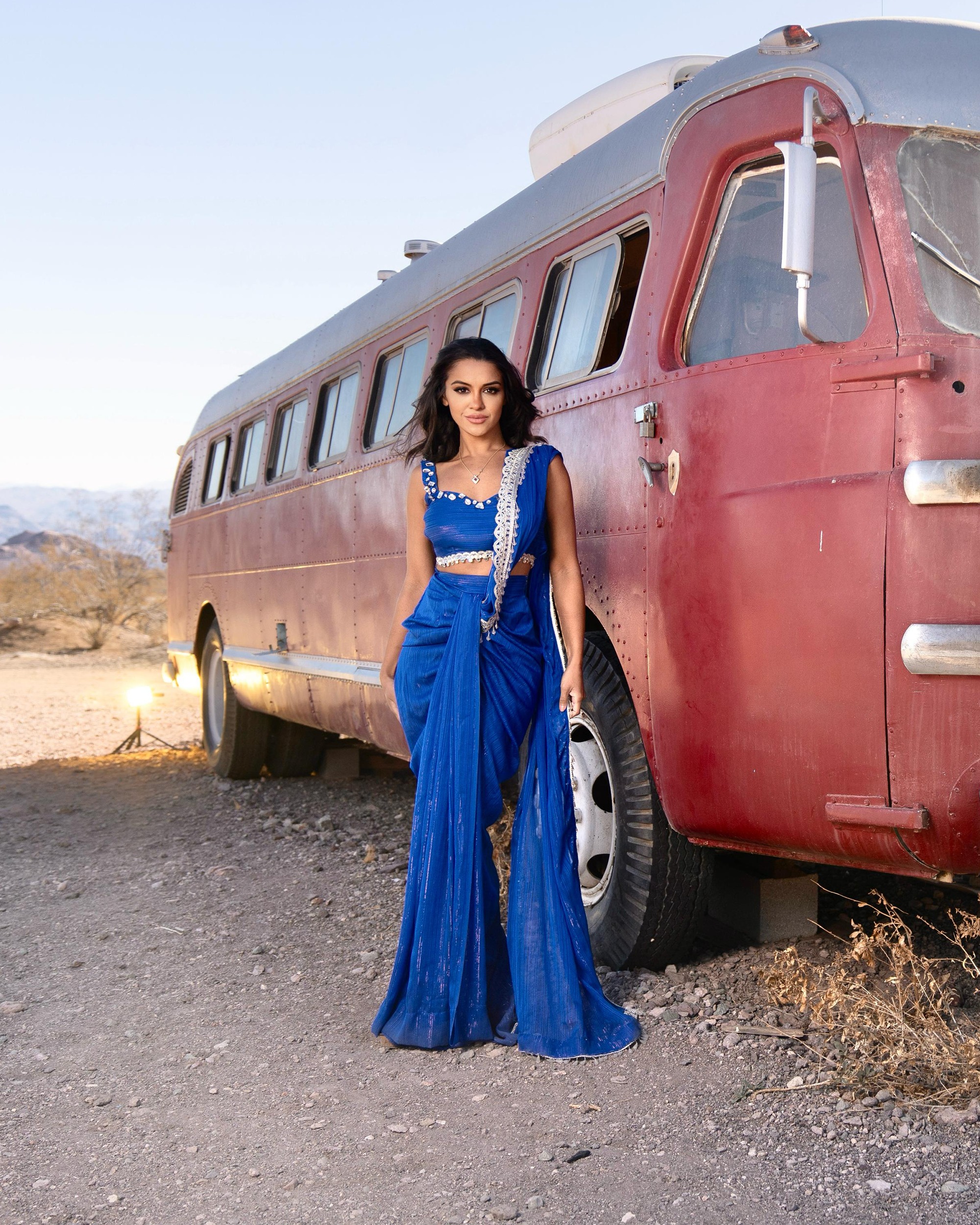 Azul Pre-Draped Saree
