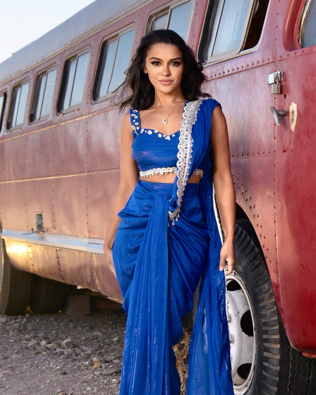 Azul Pre-Draped Saree